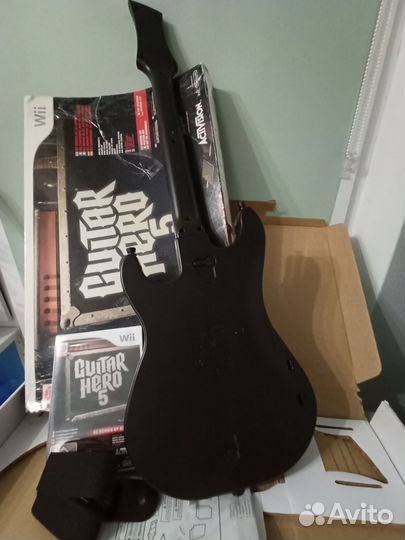 Guitar Hero 5 Гитара Wii + запечатанный диск