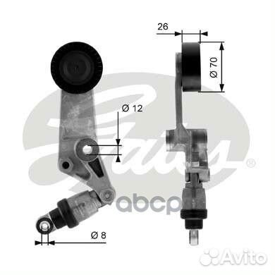 T38286 gates Натяжной ролик привода вспомогател