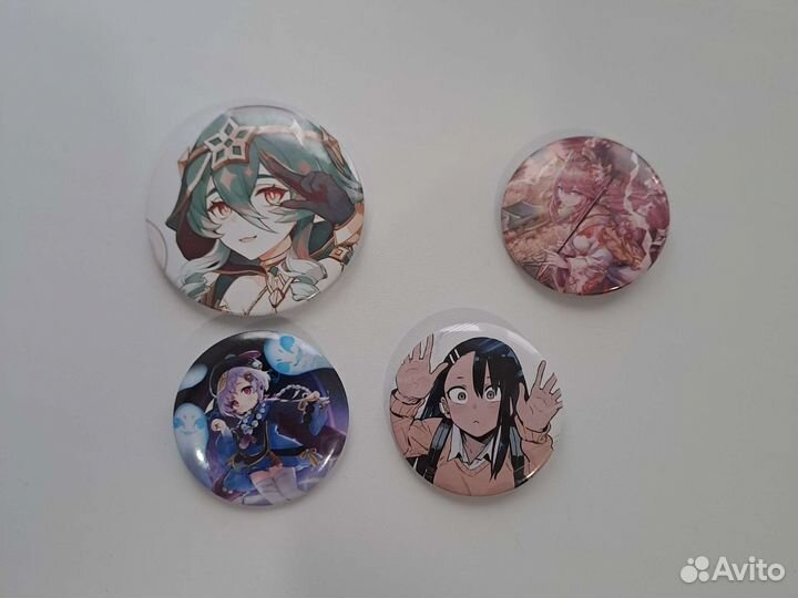 Аниме, мин дакимакура, значки мет/дер,брелки