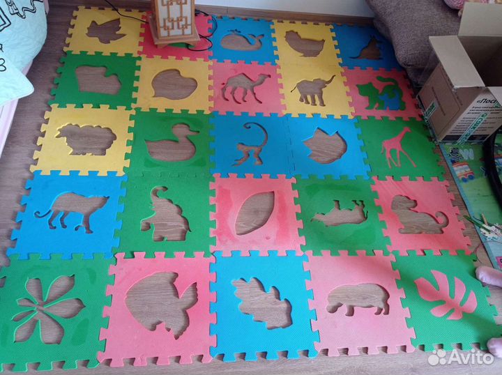 Детский коврик для ползания пазл