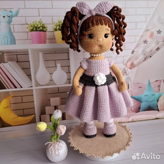 Кукла вязанная Варенька