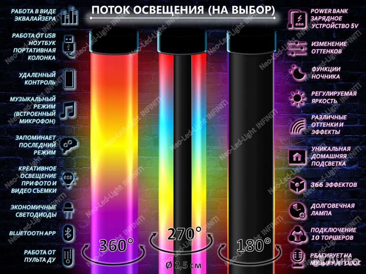Лампа rgb угловой торшер