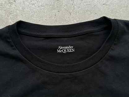 Лонгслив черный Alexander McQween синий лого AC0030, Новосибирск