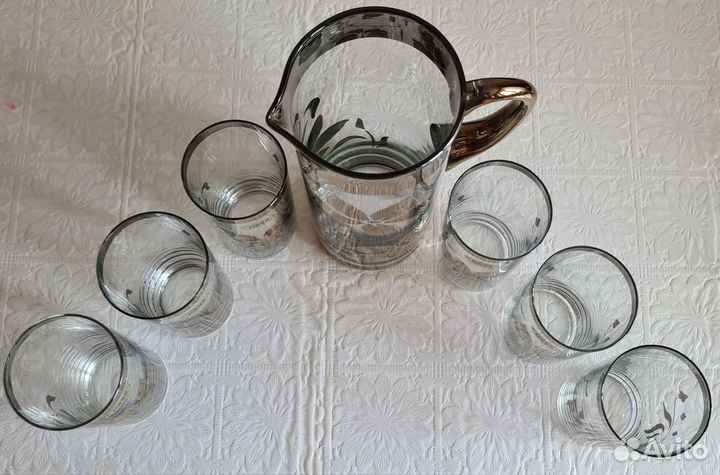 Кувшин, стаканы, ваза, подсвечник, для специй