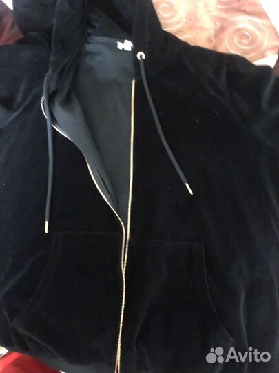 Кофта с капюшоном натуральный велюр