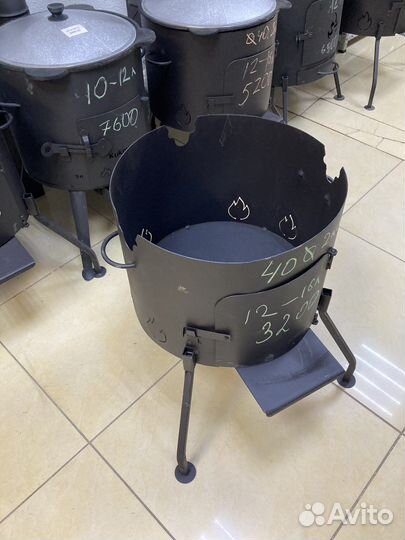 Печь для казана 12-16л 2мм с дверцей