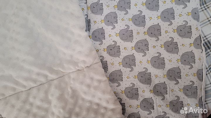 Плед на плюше для новорождённого