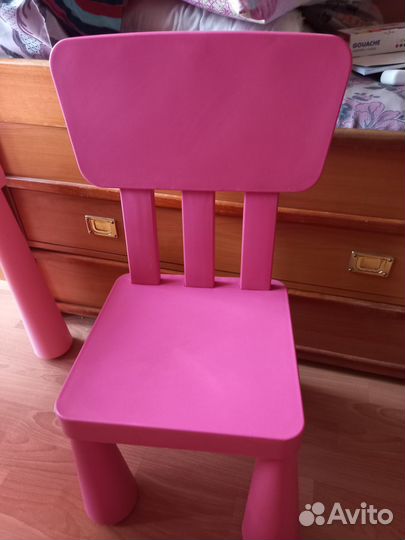 Детский стол и стул IKEA маммут