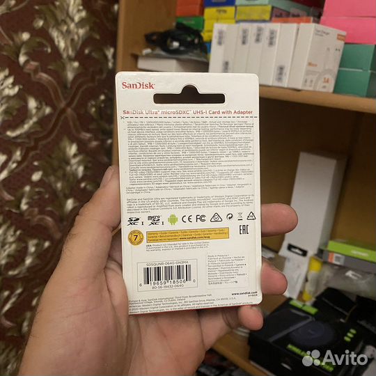 Карта памяти MicroSD SanDisk 64GB