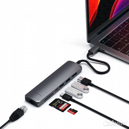 Адаптер Satechi USB-C Slim Multi-Port