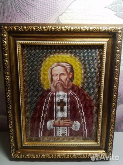 Икона вышитая бисером