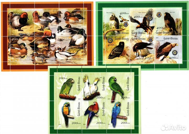 Марки птицы и жуки