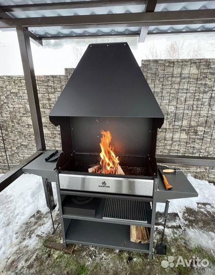 Мангал с зонтом, мангал с зольником, полками