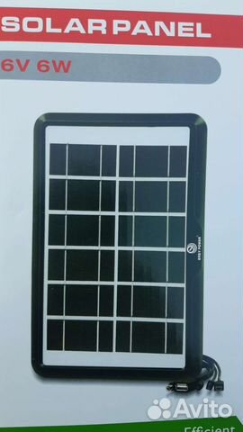 Солнечная панель А4 с кабелем и переходниками