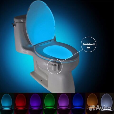 Ночник для туалета, водонепроницаемый с датчиком