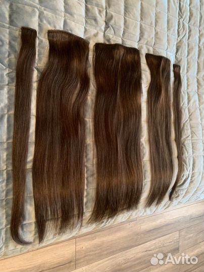 Натуральные волосы на заколках реми