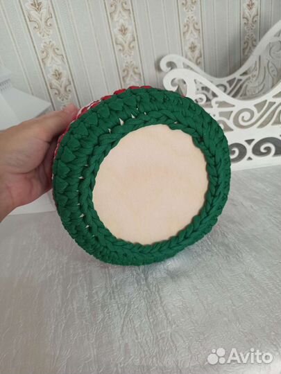 Вязаные корзинки ручной работы