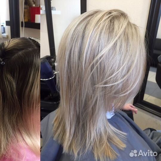 Парикмахер, сложное окрашивание,бразильский блонд