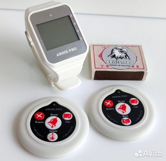 Кнопка вызова персонала, официанта и часы-пейджер