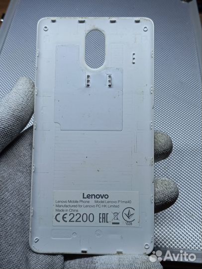 Lenovo Vibe P1m. Задняя крышка. Оригинал. Белая