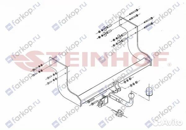 Фаркоп для Киа К2900 (Kia) со склада. В наличии