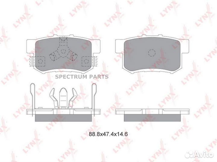 Lynxauto BD3434 Колодки тормозные дисковые зад