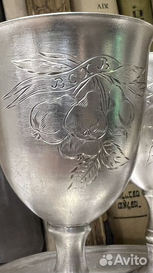 Набор коньячный серебро всхв