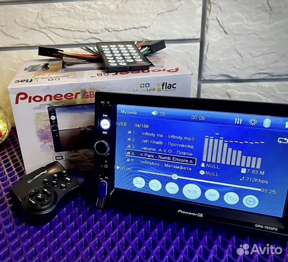 Магнитола pioneer ok GRS 7632 P5 2din с сенсором