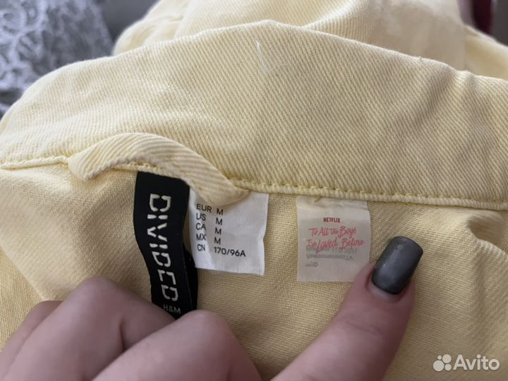 Джинсовая куртка hm женская размер m