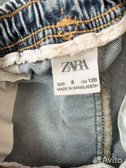 Джоггеры джинсовые для мальчика 128 zara