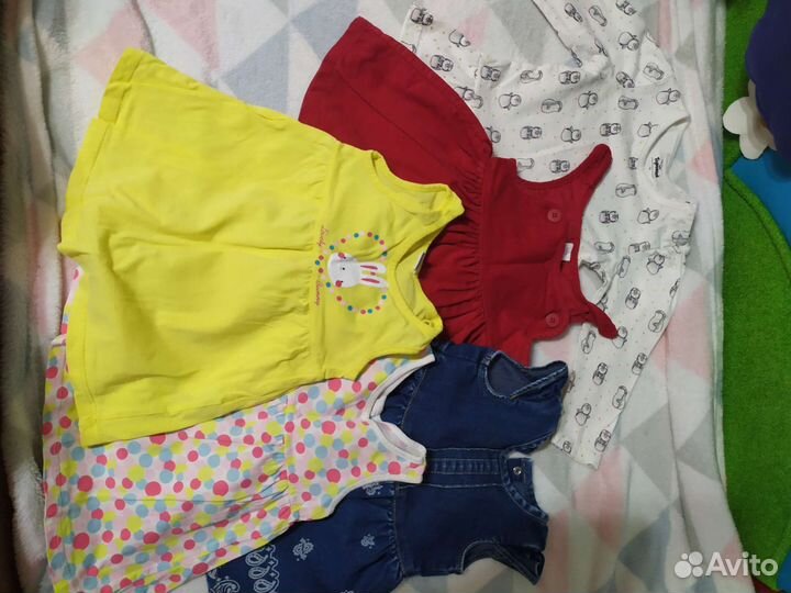 Вещи пакетом на девочку 6-9 месяцев