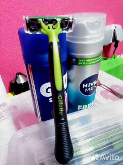 Станки для бритья Gillette и гель