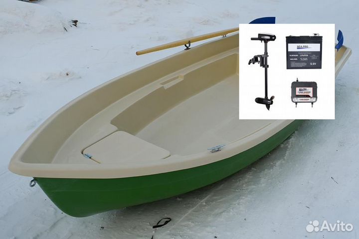 Вёсельная лодка с электромотором Тортилла-4 с Рунд