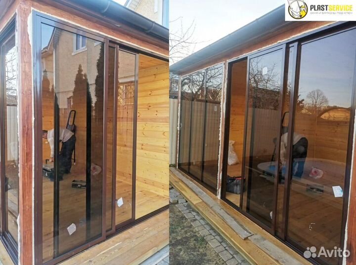 Раздвижные алюминиевые окна, двери, витражи