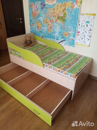 Детская кровать от 3 лет с бортиками