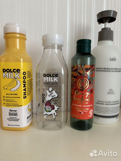 Пустые флаконы, баночки от шампуня