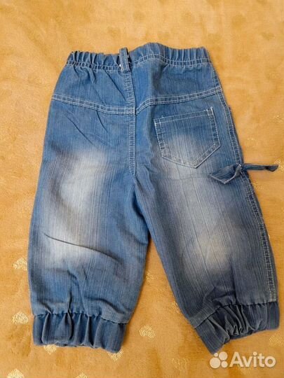 Джинсы новые на девочку 1 год 80 см