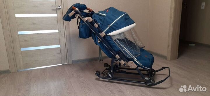 Санки-коляска Nika - Ника Детям 7-8K, Синий