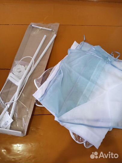 Балдахин (4,5 метра,вуаль)в кроватку с держателем