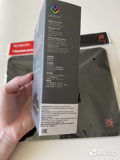 Игровая мышь logitech g102 + коврик