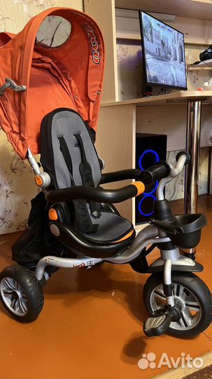 Детский велосипед трехколесный с ручкой