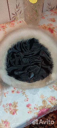 Шапка норковая на шнурке (затяжке)