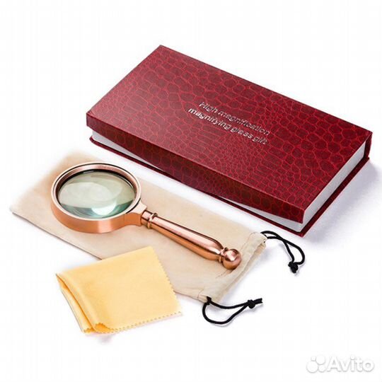 Лупа металлическая подарочная, 70мм