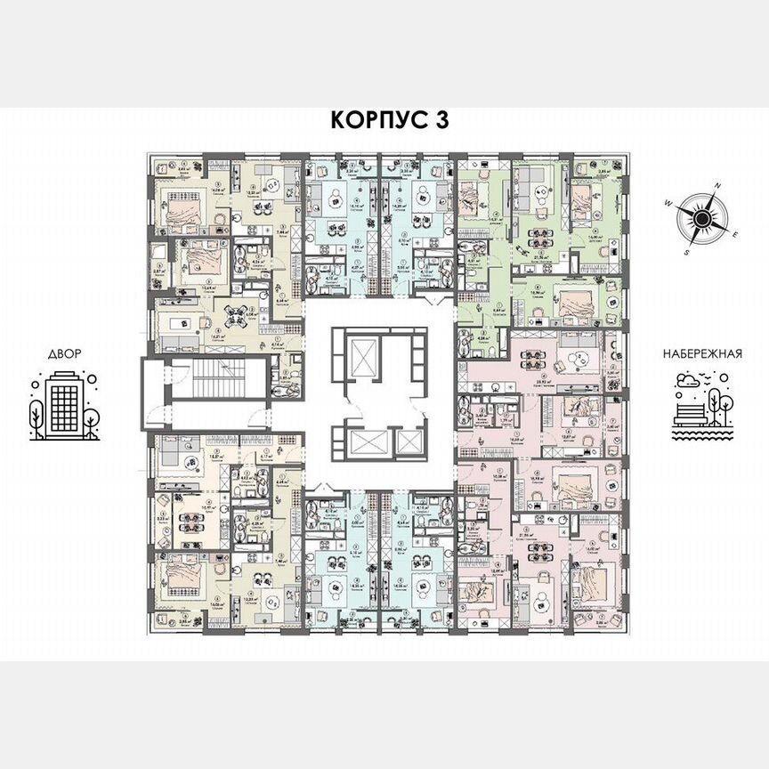 3-к. квартира, 89,8 м², 15/23 эт.