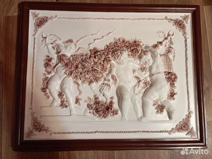 Ангел панно с рамкой 50*40, без рамки 40*30