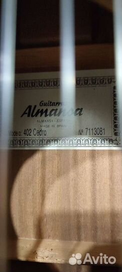 Классическая гитара Almansa 402 Cedro