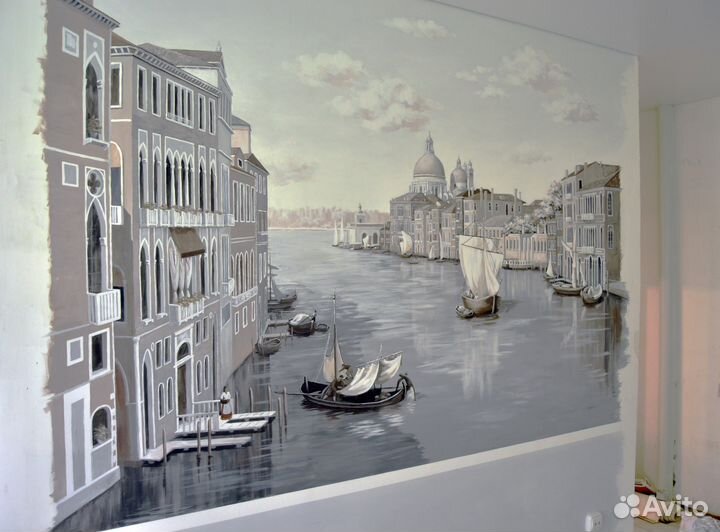 Роспись стен на заказ, фреска