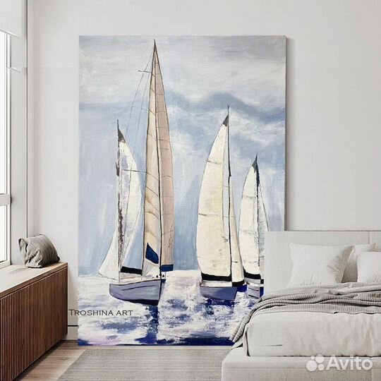 Картина на холсте Парусники