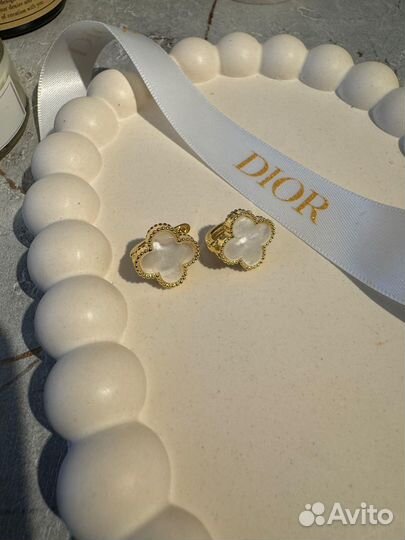 Van cleef серьги колье новые