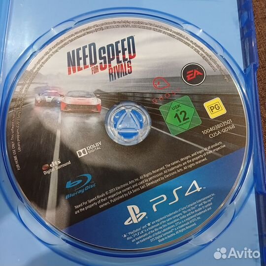 Диск Need for speed rivals ps4